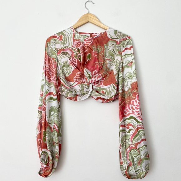 Andrea Iyamah Behati crop top in mushroom - Picture 6 of 10